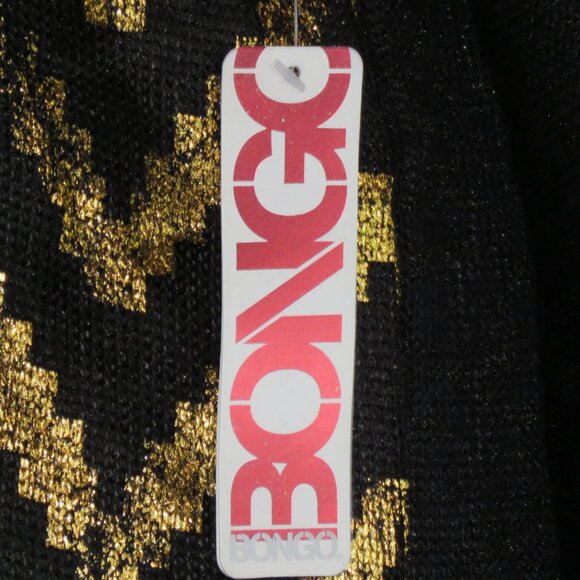 Junior Plus Black & Gold Long Sleeve Pullover Embellished Blouse Size 1X (C895) - Picture 8 of 9